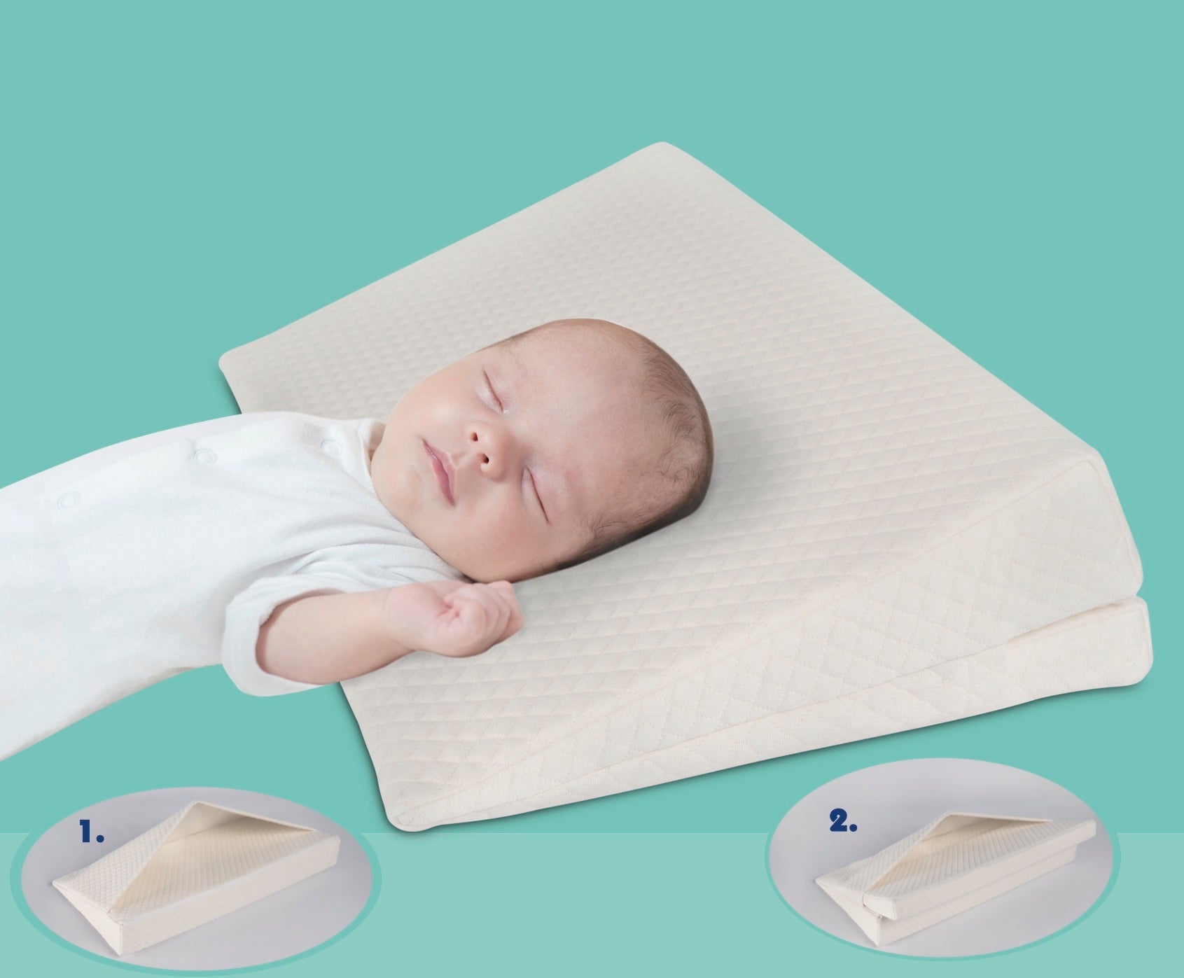 Baby wedge outlet pillow with straps